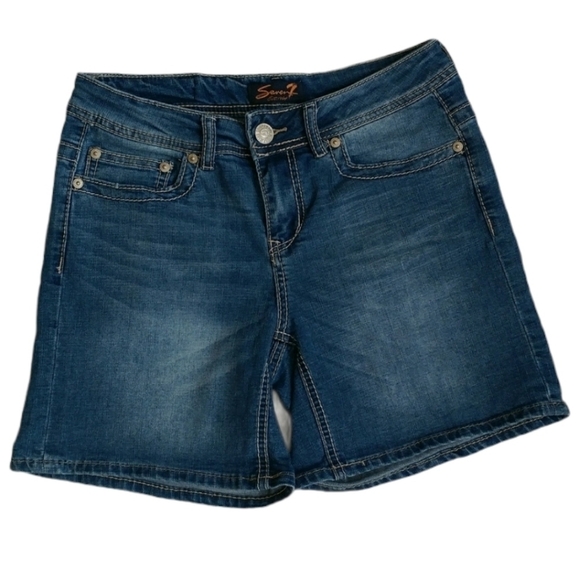 Seven7 Mid Rise Jean Shorts 90s 1990 - Picture 1 of 7